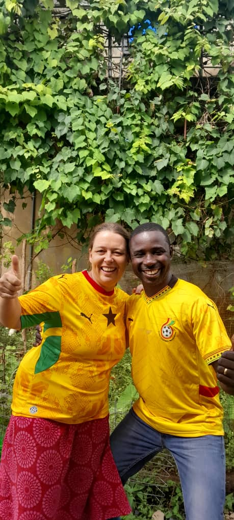 Bezaleel staff celebrating Ghana
